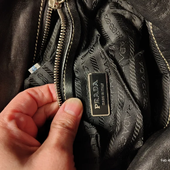Prada Black and Tan Handbag